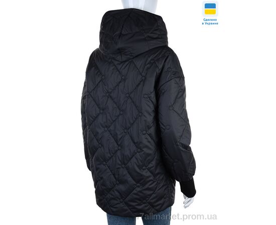 Куртка жіноча Весна/осінь K311 чорно-білий (6 шт. р.сітка48-58) "Tatiana-DIVO" недорого оптом від прямого постачальника, зображення 2