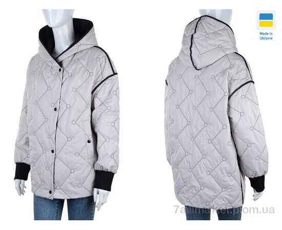 Куртка жіноча Весна/осінь K311 перлина (6 шт. р.сітка48-58) "Tatiana-DIVO" недорого оптом від прямого постачальника, зображення 3