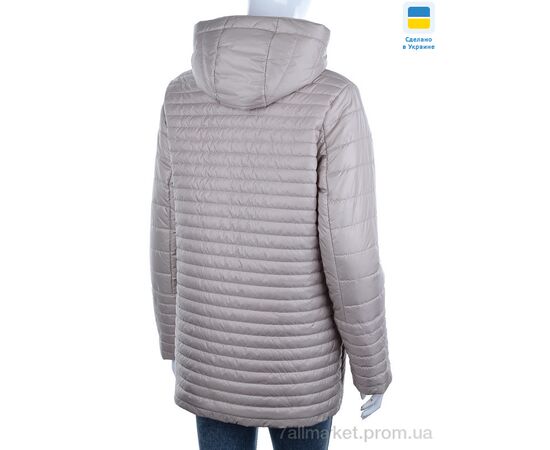 Куртка жіноча Весна/осінь Весна2 бежевий (6 шт. р.сітка48-58) "Tatiana-DIVO" недорого оптом від прямого постачальника, зображення 2