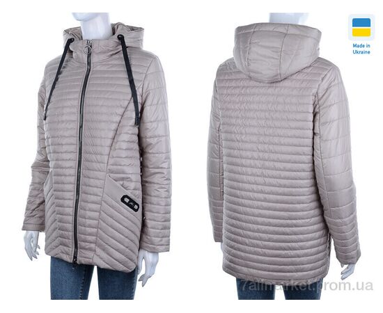 Куртка жіноча Весна/осінь Весна2 бежевий (6 шт. р.сітка48-58) "Tatiana-DIVO" недорого оптом від прямого постачальника, зображення 3