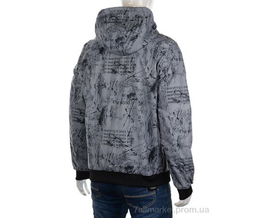 Куртка чоловіча Весна/осінь A626 grey (5 шт. р.сітка48-56) "M7" недорого оптом від прямого постачальника, зображення 2