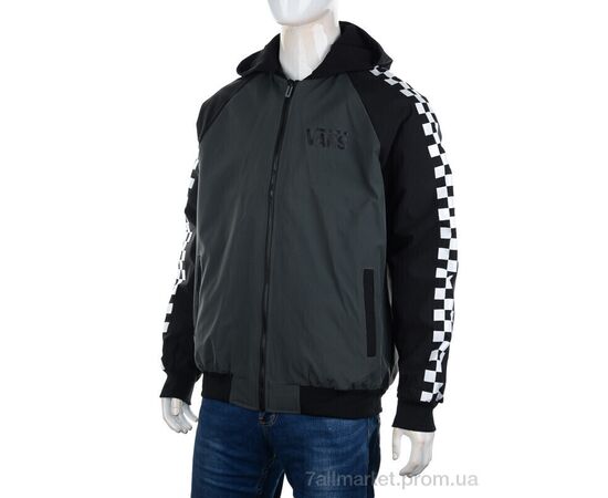 Куртка чоловіча Весна/осінь F201 d.grey (5 шт. р.сітка48-56) "M7" недорого оптом від прямого постачальника, зображення 2