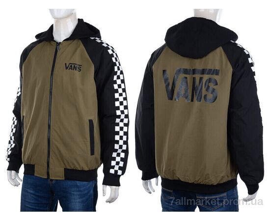 Куртка чоловіча Весна/осінь F201 khaki (5 шт. р.сітка48-56) "M7" недорого оптом від прямого постачальника, зображення 4