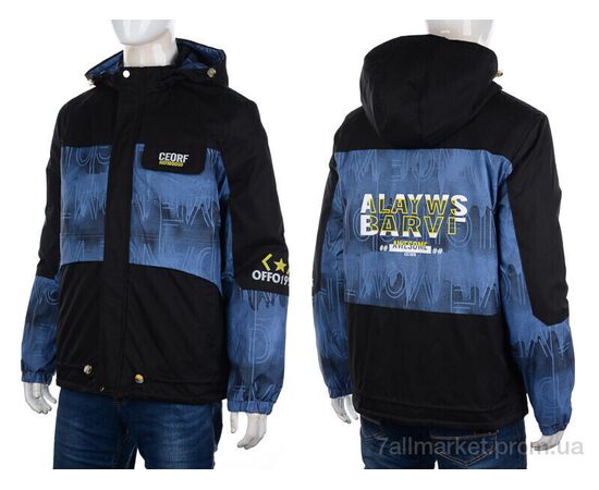 Куртка чоловіча Весна/осінь 8885 black (5 шт. р.сітка48-56) "M7" недорого оптом від прямого постачальника, зображення 3