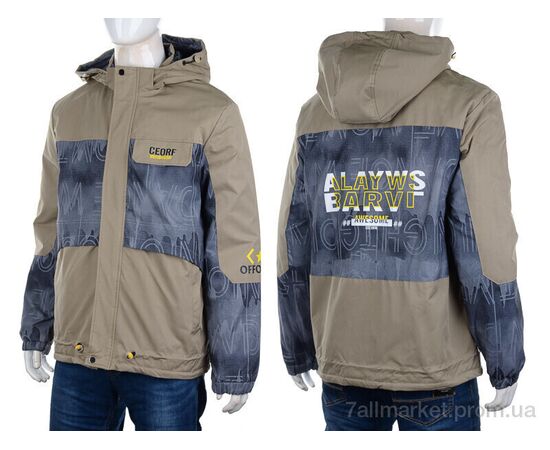 Куртка чоловіча Весна/осінь 8885 beige (5 шт. р.сітка48-56) "M7" недорого оптом від прямого постачальника, зображення 3