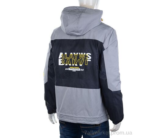 Куртка чоловіча Весна/осінь 8885 l.grey (5 шт. р.сітка48-56) "M7" недорого оптом від прямого постачальника, зображення 2