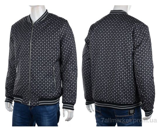 Куртка чоловіча Весна/осінь 8870 black (5 шт. р.сітка48-56) "M7" недорого оптом від прямого постачальника, зображення 3