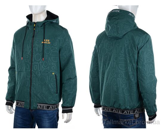 Куртка чоловіча Весна/осінь 8871 green (5 шт. р.сітка48-56) "M7" недорого оптом від прямого постачальника, зображення 3