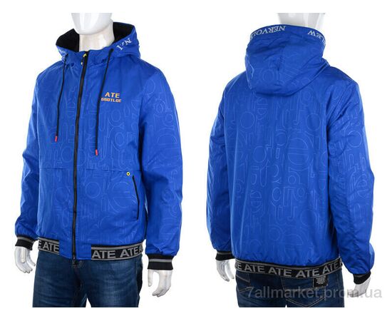 Куртка чоловіча Весна/осінь 8871 blue (5 шт. р.сітка48-56) "M7" недорого оптом від прямого постачальника, зображення 3