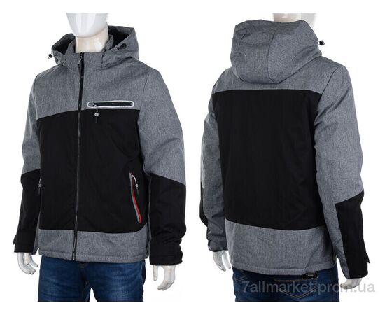 Куртка чоловіча Весна/осінь 8862 grey (5 шт. р.сітка48-56) "M7" недорого оптом від прямого постачальника, зображення 3