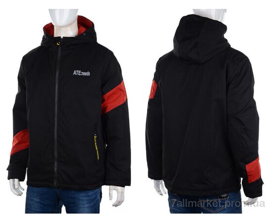 Куртка чоловіча Весна/осінь 8863 black (5 шт. р.сітка48-56) "M7" недорого оптом від прямого постачальника, зображення 3