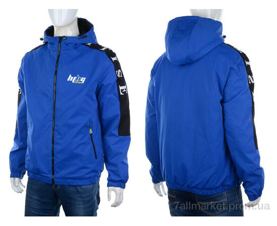 Куртка чоловіча Весна/осінь 8877 blue (5 шт. р.сітка48-56) "M7" недорого оптом від прямого постачальника, зображення 3