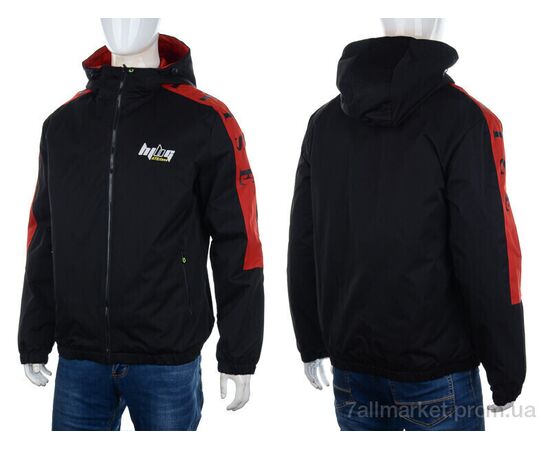 Куртка чоловіча Весна/осінь 8877 black (5 шт. р.сітка48-56) "M7" недорого оптом від прямого постачальника, зображення 3