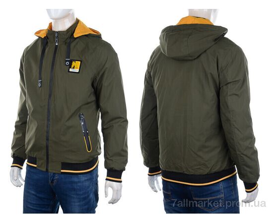 Куртка чоловіча Весна/осінь GM2228 army green (4 шт. р.сіткаL-3XL) "M7" недорого оптом від прямого постачальника, зображення 3