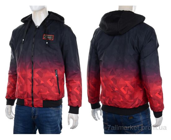 Куртка чоловіча Весна/осінь GM2222 red (4 шт. р.сіткаL-3XL) "M7" недорого оптом від прямого постачальника, зображення 3