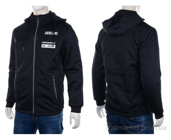 Куртка чоловіча Весна/осінь K308 black (3 шт. р.сіткаXL-3XL) "M7" недорого оптом від прямого постачальника, зображення 3