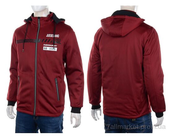 Куртка чоловіча Весна/осінь K308 bordo (3 шт. р.сіткаXL-3XL) "M7" недорого оптом від прямого постачальника, зображення 3