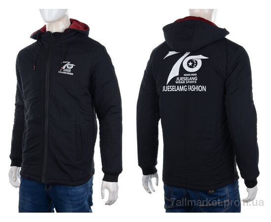 Куртка чоловіча Весна/осінь K308 bordo (3 шт. р.сіткаXL-3XL) "M7" недорого оптом від прямого постачальника, зображення 4