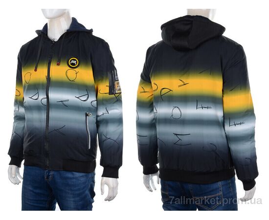 Куртка чоловіча Весна/осінь 7798 yellow (3 шт. р.сіткаXL-3XL) "M7" недорого оптом від прямого постачальника, зображення 3