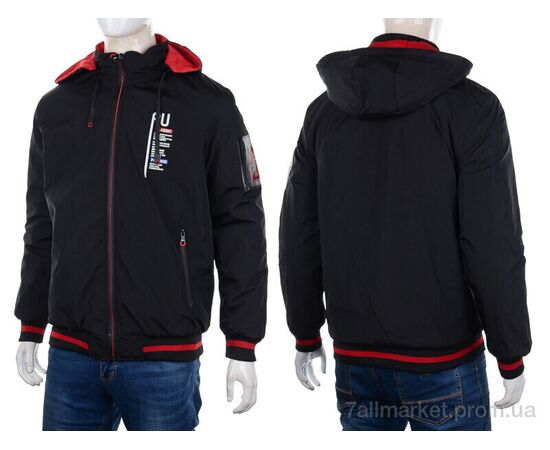 Куртка чоловіча Весна/осінь M9984 black (3 шт. р.сіткаXL-3XL) "M7" недорого оптом від прямого постачальника, зображення 3