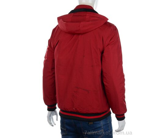 Куртка чоловіча Весна/осінь M9984 bordo (3 шт. р.сіткаXL-3XL) "M7" недорого оптом від прямого постачальника, зображення 2