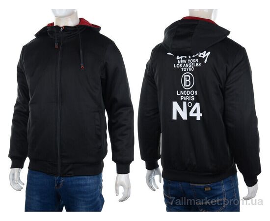 Куртка чоловіча Весна/осінь M9984 bordo (3 шт. р.сіткаXL-3XL) "M7" недорого оптом від прямого постачальника, зображення 4