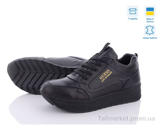 Кросівки жіночі модні Весна/осінь BL5202-2 чорн. шкіра (8 пар р.36-41) "Olimp" недорого оптом від прямого постачальника, зображення 2