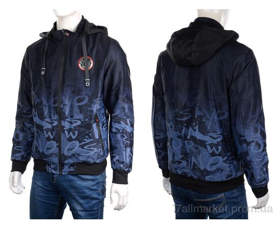 Куртка чоловіча Весна/осінь M2220 blue (4 шт. р.сіткаL-3XL) "M7" недорого оптом від прямого постачальника, зображення 3