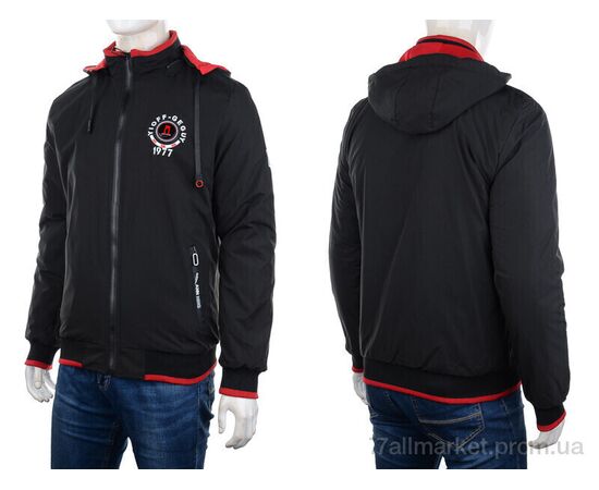 Куртка чоловіча Весна/осінь 7795 black (3 шт. р.сіткаXL-3XL) "M7" недорого оптом від прямого постачальника, зображення 3