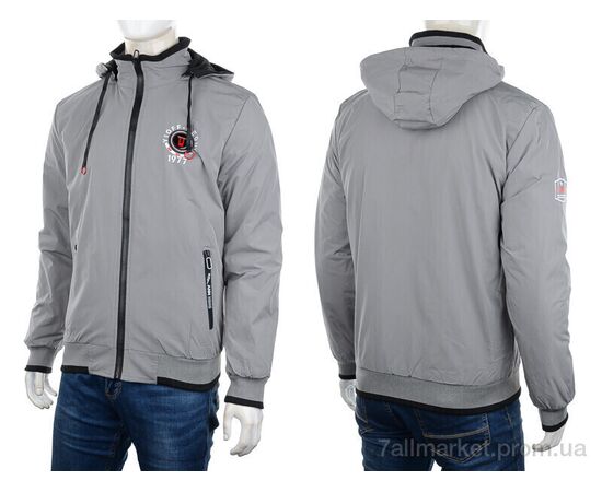 Куртка чоловіча Весна/осінь 7795 grey (3 шт. р.сіткаXL-3XL) "M7" недорого оптом від прямого постачальника, зображення 3