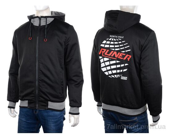 Куртка чоловіча Весна/осінь 7795 grey (3 шт. р.сіткаXL-3XL) "M7" недорого оптом від прямого постачальника, зображення 4