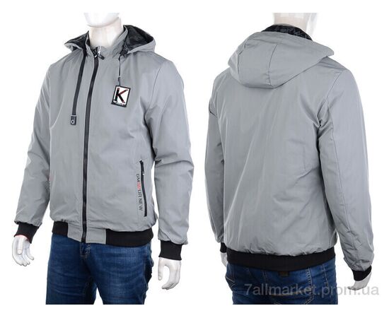 Куртка чоловіча Весна/осінь GM2227 d.grey (4 шт. р.сіткаL-3XL) "M7" недорого оптом від прямого постачальника, зображення 3