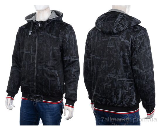 Куртка чоловіча Весна/осінь GM2227 d.grey (4 шт. р.сіткаL-3XL) "M7" недорого оптом від прямого постачальника, зображення 4