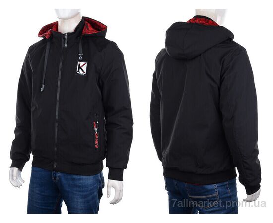 Куртка чоловіча Весна/осінь GM2227 black (4 шт. р.сіткаL-3XL) "M7" недорого оптом від прямого постачальника, зображення 3