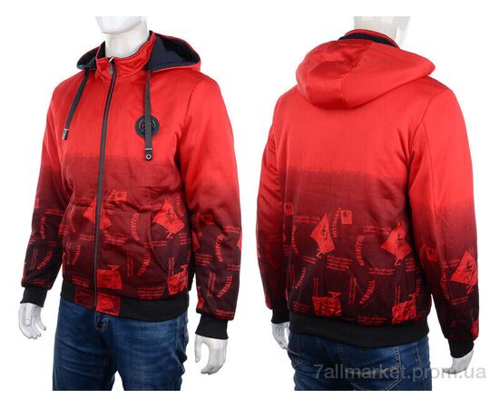 Куртка чоловіча Весна/осінь GM2226 red (4 шт. р.сіткаL-3XL) "M7" недорого оптом від прямого постачальника, зображення 3