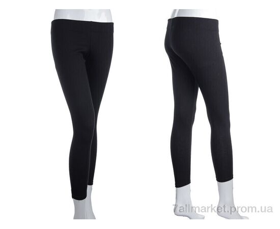 Лосінси жіночі Весна/осінь Лосіни рубчик чорний полубатал (3 шт. р.сітка50-54) "VIOLA" недорого оптом від прямого постачальника, зображення 3