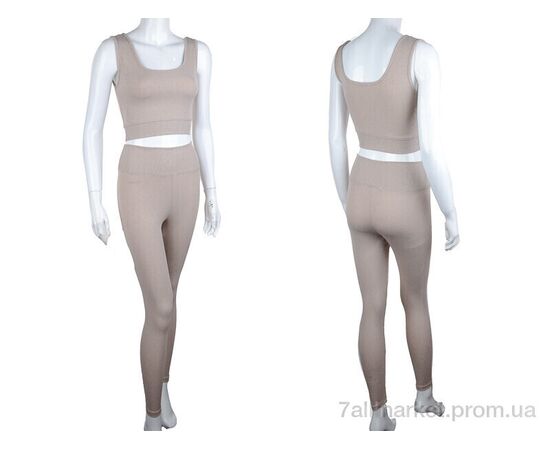 Фотография Спортивный костюм женский Лето 2885-4 beige (6 шт. р.сетка S-XL) "Мир" недорого оптом от прямого поставщика, изображение 3
