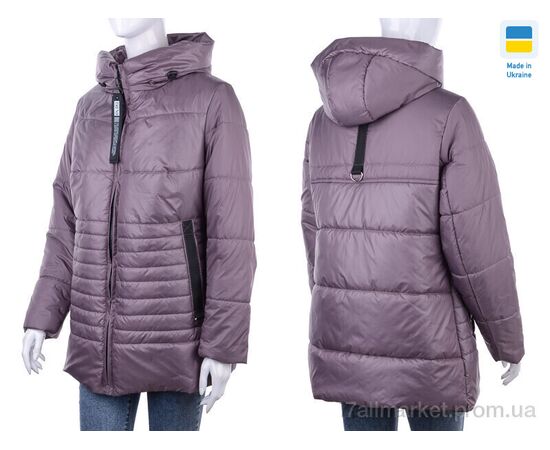Куртка жіноча Весна/осінь Лідія фіолетовий (6 шт. р.сітка48-58) "Tatiana-DIVO" недорого оптом від прямого постачальника, зображення 3