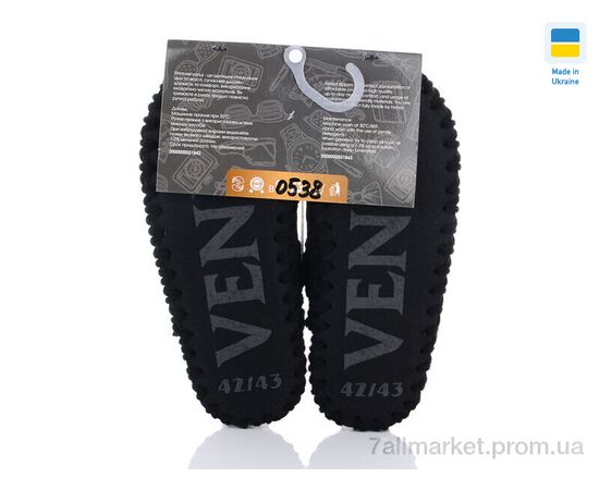 Тапки чоловічі домашні Весна/осінь 0538 чорний (10 пар р.40-45) "Active" недорого оптом від прямого постачальника, зображення 2