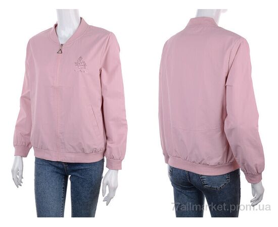 Куртка жіноча Весна/осінь 2909-8156-5 pink (3 шт. р.сіткаXL-3XL) "Мир" недорого оптом від прямого постачальника, зображення 3