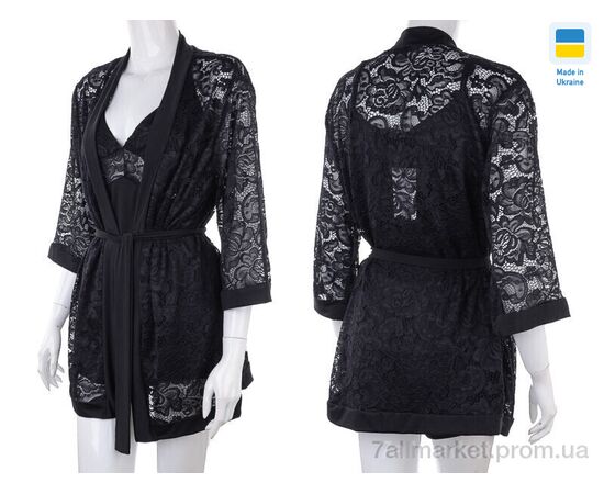Фотография Ночная рубашка Весна/осень 0511 black (3 шт. р.сетка S-L) "Nadia & Natali" недорого оптом от прямого поставщика, изображение 3