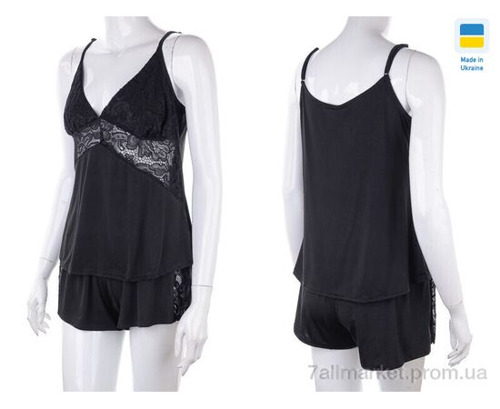 Фотография Ночная рубашка Весна/осень 0511 black (3 шт. р.сетка S-L) "Nadia & Natali" недорого оптом от прямого поставщика, изображение 4