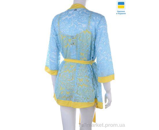Фотография Ночная рубашка Весна/осень 0511 yellow-l.blue (3 шт. р.сетка S-L) "Nadia & Natali" недорого оптом от прямого поставщика, изображение 2