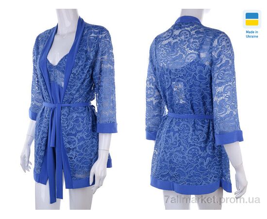 Фотография Ночная рубашка Весна/осень 0511 d.blue (3 шт. р.сетка S-L) "Nadia & Natali" недорого оптом от прямого поставщика, изображение 3