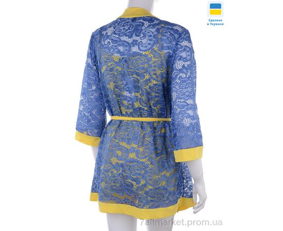 Фотография Ночная рубашка Весна/осень 0511 yellow-d.blue (3 шт. р.сетка S-L) "Nadia & Natali" недорого оптом от прямого поставщика, изображение 2