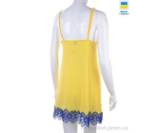 Фотография Ночная рубашка Весна/осень 8289 yellow-blue батал (3 шт. р.сетка 50-54) "Nadia & Natali" недорого оптом от прямого поставщика, изображение 2