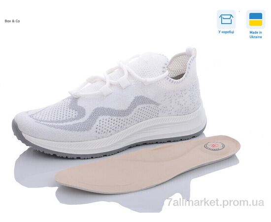Фотография Кроссовки женские модные Лето 22206 білий (10 пар р.36-41) "Box&Co" недорого оптом от прямого поставщика, изображение 3