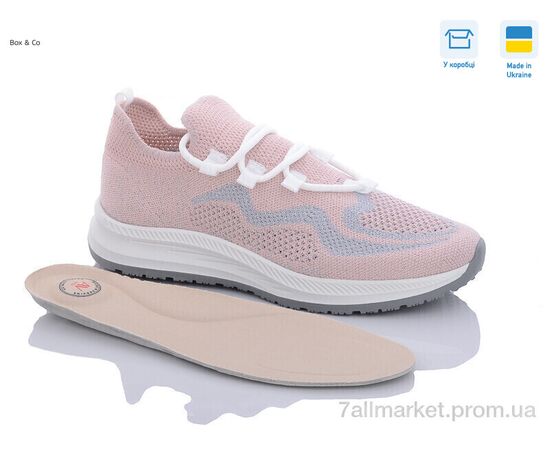 Фотография Кроссовки женские модные Лето 22206 пудра (10 пар р.36-41) "Box&Co" недорого оптом от прямого поставщика, изображение 3