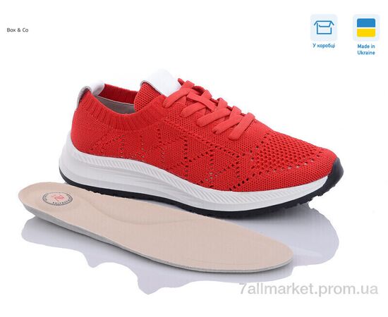 Фотография Кроссовки женские модные Лето 22200 червоний (10 пар р.36-41) "Box&Co" недорого оптом от прямого поставщика, изображение 3