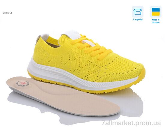 Фотография Кроссовки женские модные Лето 22200 жовтий (10 пар р.36-41) "Box&Co" недорого оптом от прямого поставщика, изображение 3